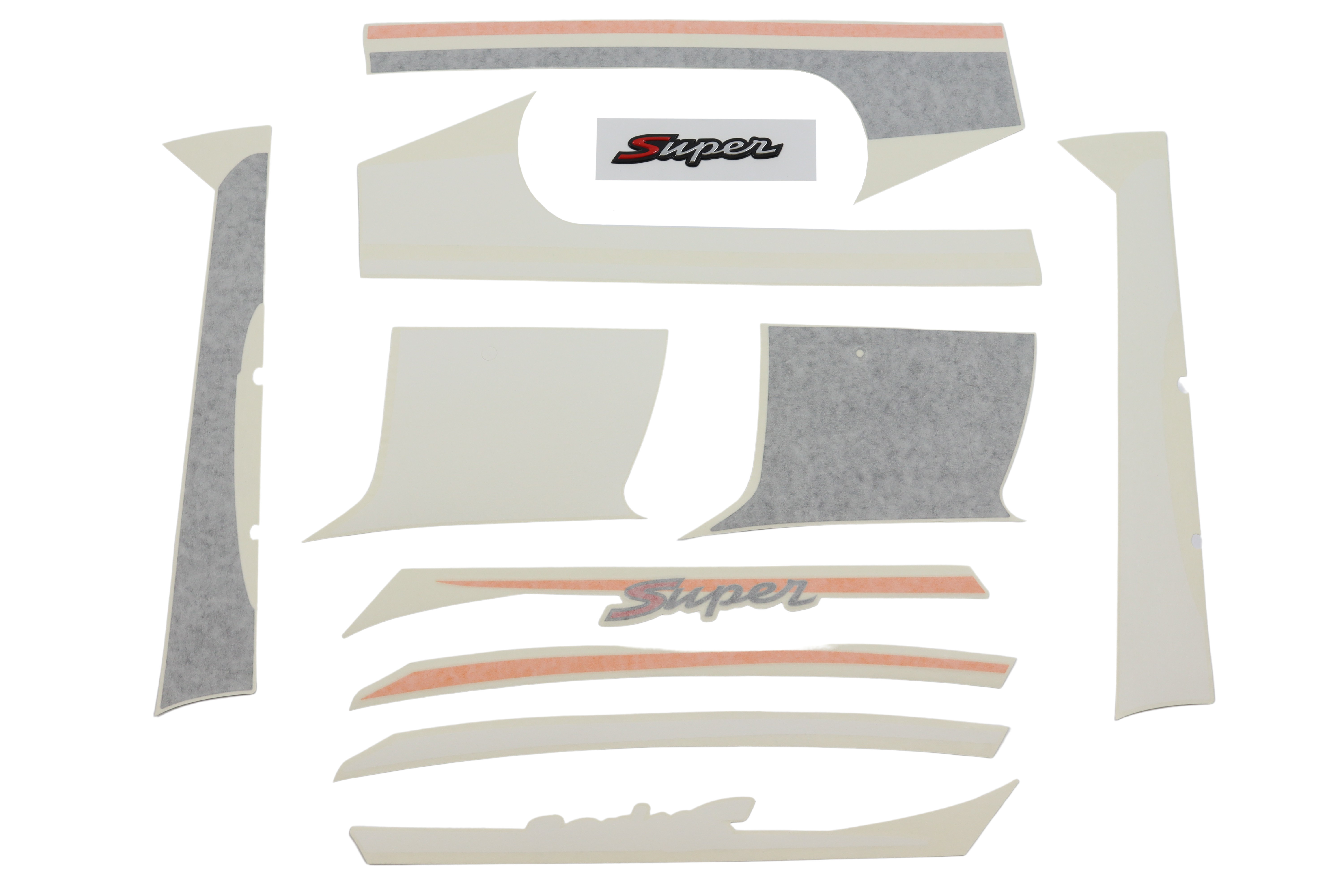 Aufkleber Dekorset Schriftzug "Sport" Vespa GTS SUPER ​/ SUPER SPORT anthrazit/orange